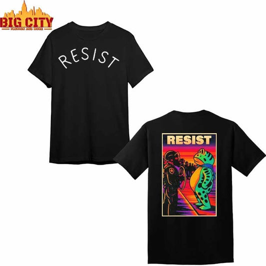 Portland Frog Resist Anti Ice Anti-Trump Protest Retro Shirt