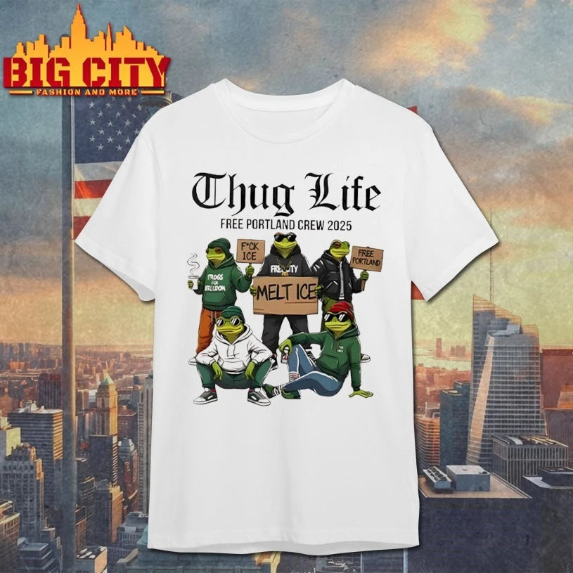 Portland Frog Thug Life Free Portland Crew 2025 Shirt