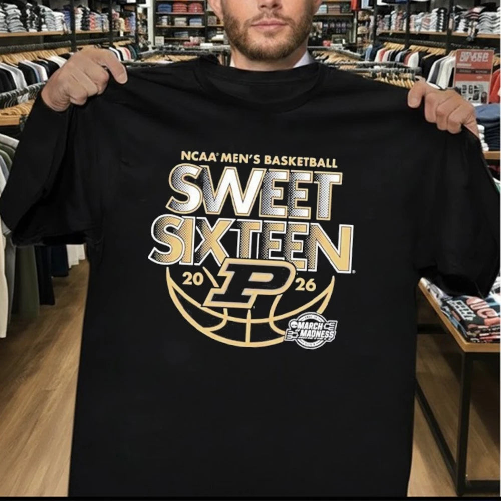 Purdue Boilermakers Men’s Basketball 2026 NCAA March Madness Sweet 16 T-Shirt