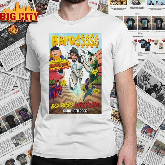 Red Rocks Amphitheatre 2026 bbno$ w Special Guest Oliver Tree Poster shirt
