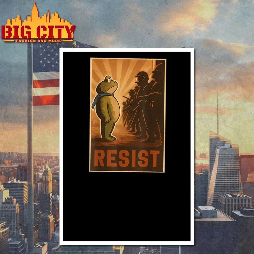 Resist Portland Frog Protest Vintage Shirt