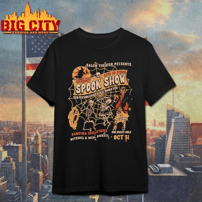 Salem Theater Presents Spook Show Frankenstein Monster Halloween Shirt