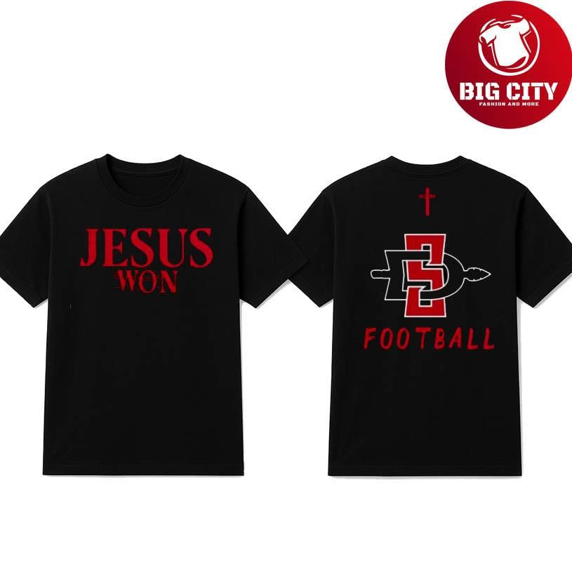 San Diego State Mlb X Jesus Won Two Sided Shirt