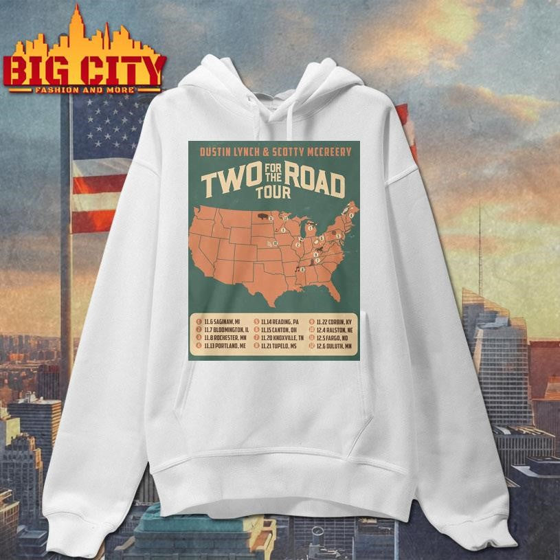 Scotty McCreery and Dustin Lynch TWO FOR THE ROAD TOUR 2025 Shirt