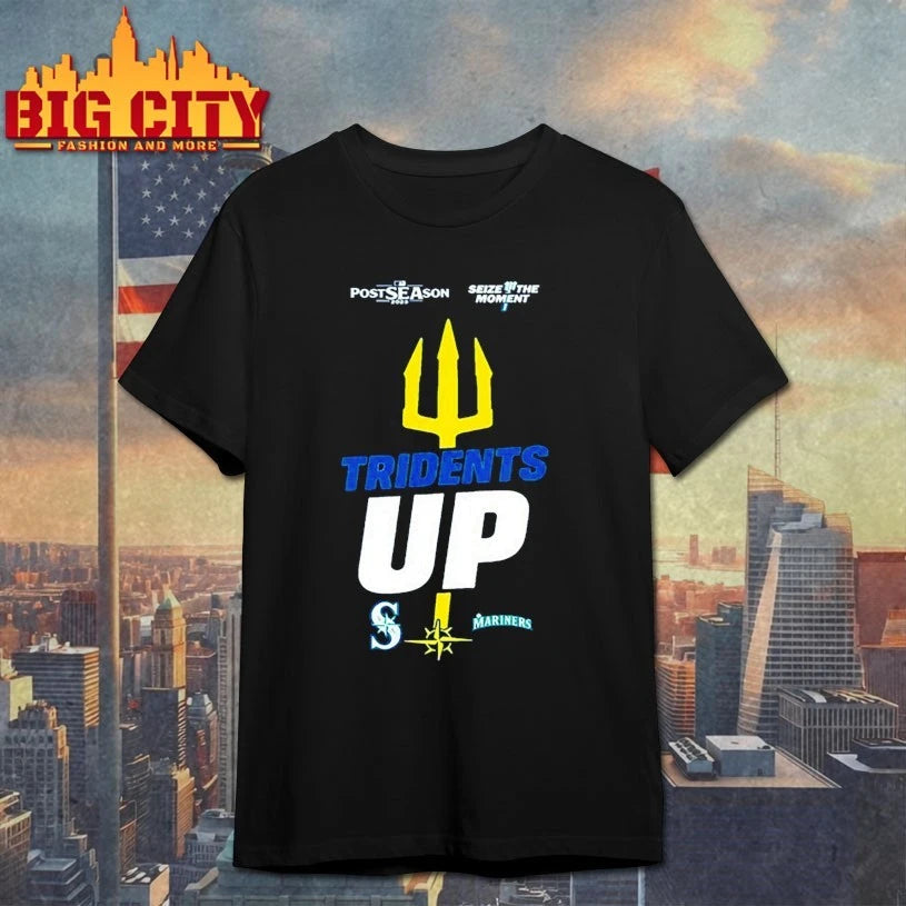 Seattle Mariners October Postseason Tridents Up Seize The Moment 2025 Shirt