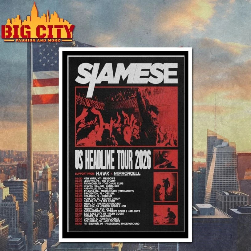 Siamese US Headline Tour 2026 Poster Shirt