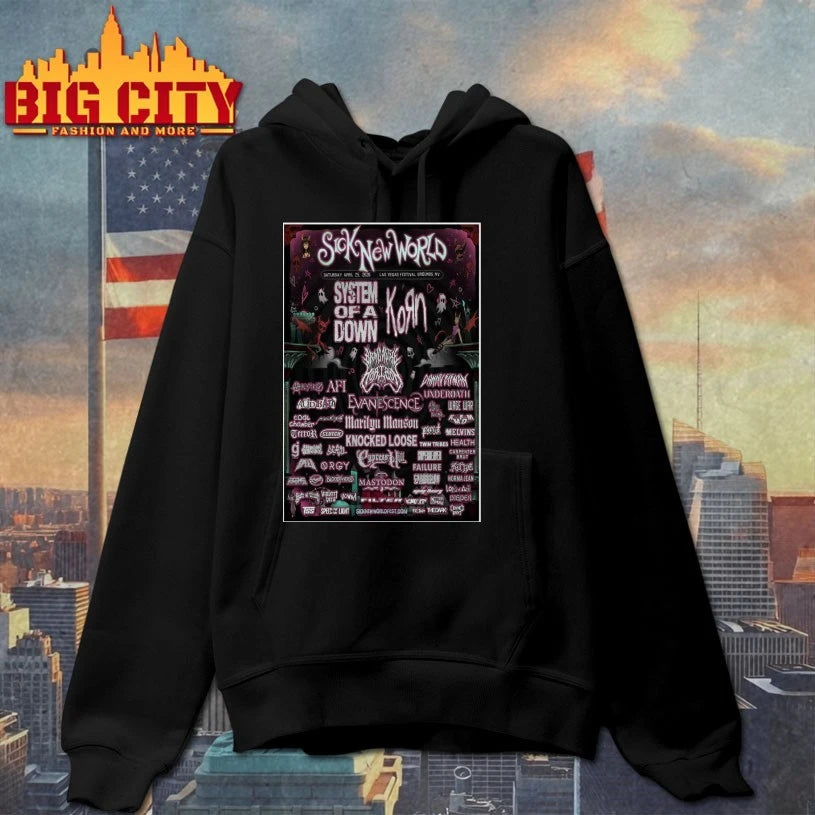 Sick New World April 25 2026 Las Vegas Festival Grounds, NV Poster shirts