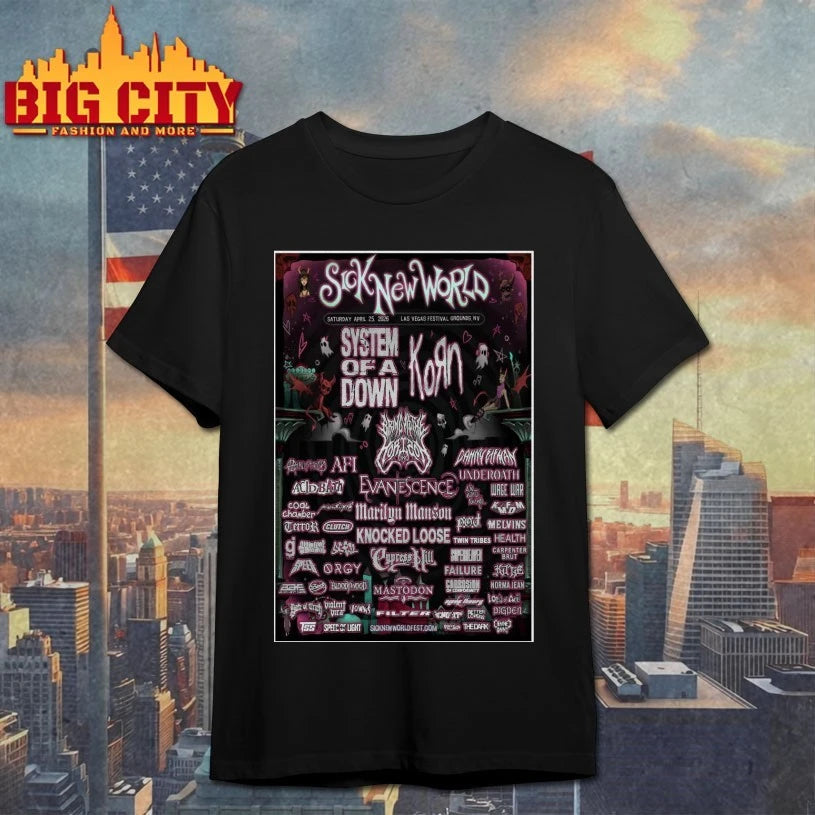 Sick New World April 25 2026 Las Vegas Festival Grounds, NV Poster shirts