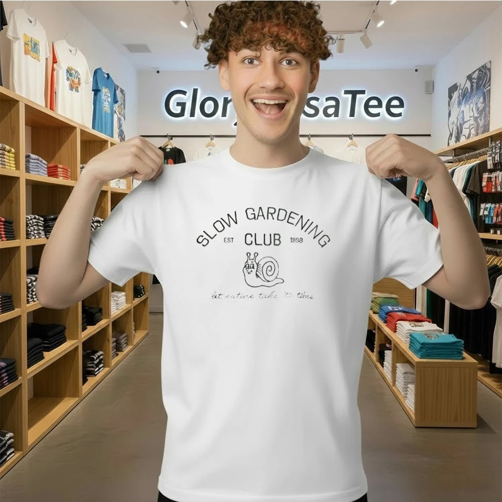 Slow Gardening Club Let Nature Take Its Time Embroidered Shirt