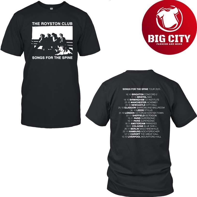 Songs For The Spine Tour The Royston Club 2025  New Shirt