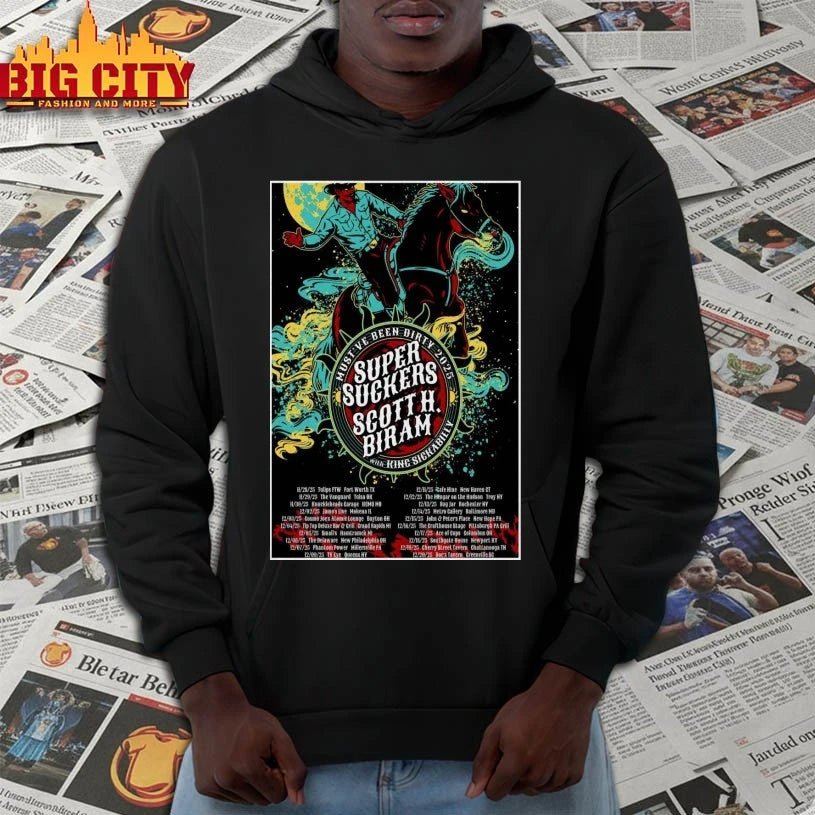 Supersuckers Scott H. Biram Must’ve Been Dirty Tour 2025 Poster Shirts