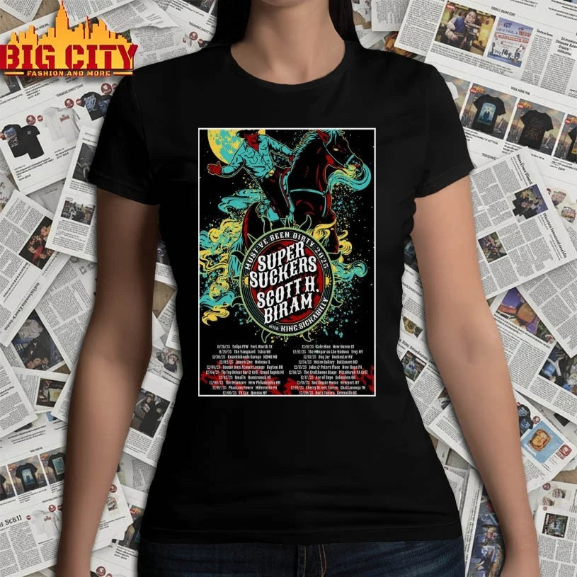 Supersuckers Scott H. Biram Must’ve Been Dirty Tour 2025 Poster Shirts
