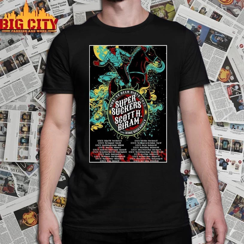 Supersuckers Scott H. Biram Must’ve Been Dirty Tour 2025 Poster Shirts