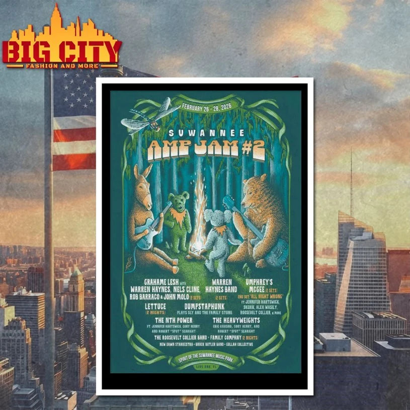 Suwannee Amp Jam Suwannee Music Park in Live Oak FL February 26-28 2026 Poster shirt