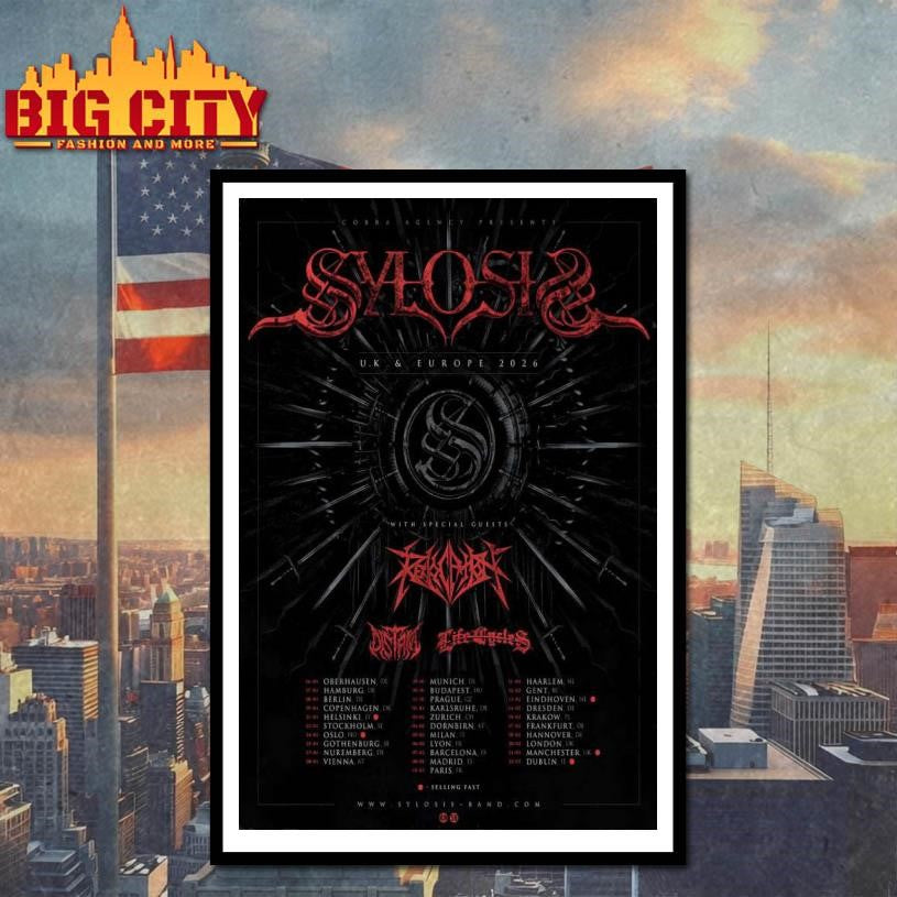 Sylosis UK Europe Tour 2026 Poster Shirt