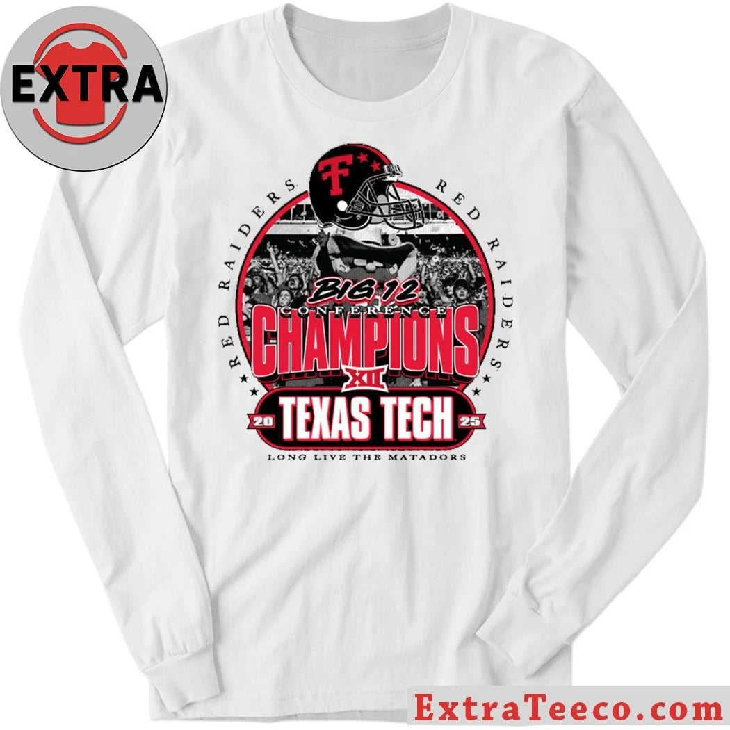 Texas Tech Red Raiders 2025 Big 12 Football Champions, celebrating the team’s first Big 12 Conference football championship Shirt