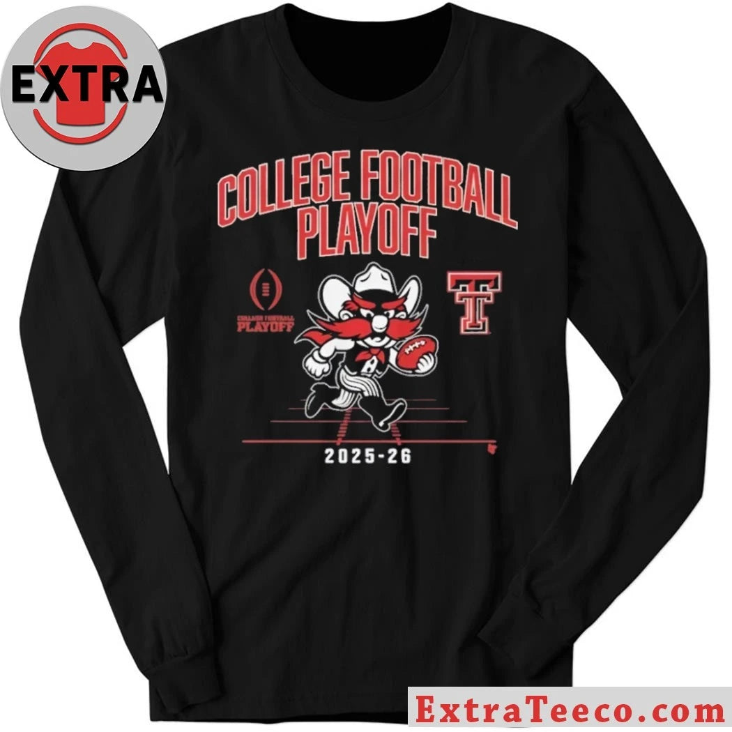 Texas Tech Red Raiders College Football Playoff 2025-26 Mascot Shirt Celebrating the Texas Tech Red Raiders’ Advancement to the College Football Playoff for the 2025-26 Season Tee