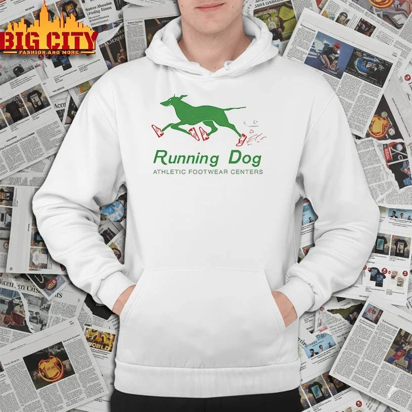 The Big Chill Running Dog Athletic Footwear Centers shirt