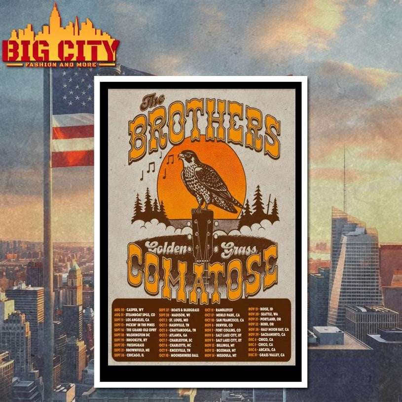 The Brothers Comatose GoldenGrass Album Release 2025 Shows Poster Shirt