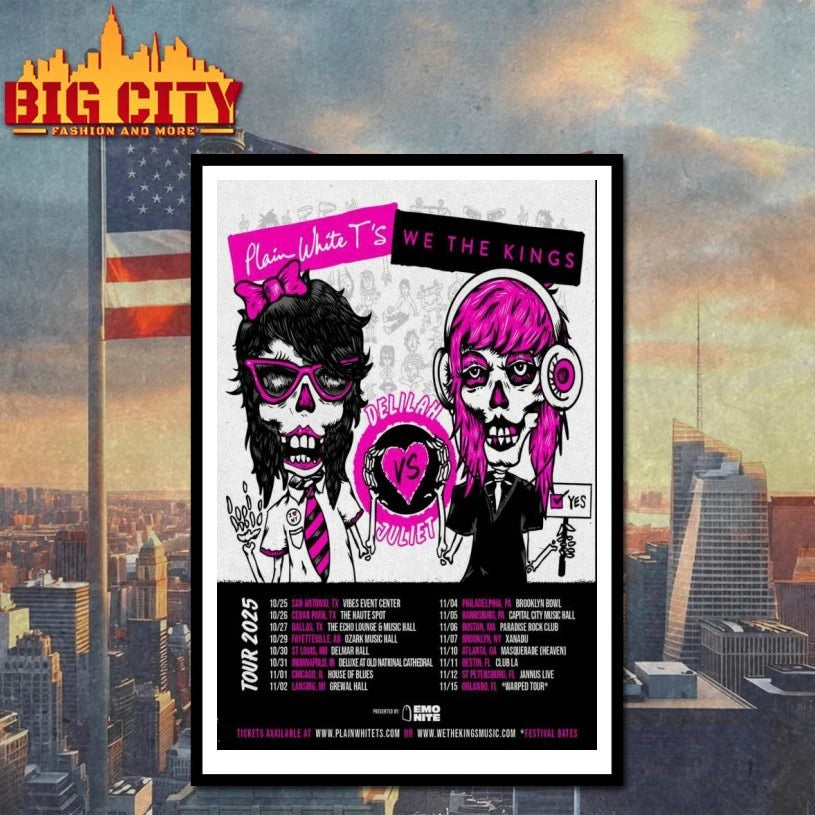 The Delilah vs Juliet Tour 2025 Poster shirt