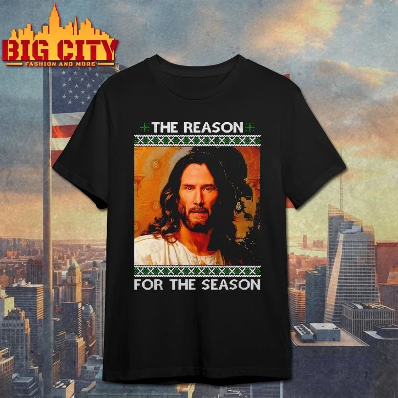 The Reason For The Season Jesus Keanu Christmas Shirt