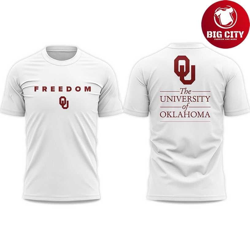 The University Of Oklahoma Freedom 2025 New Two Sided Shirt