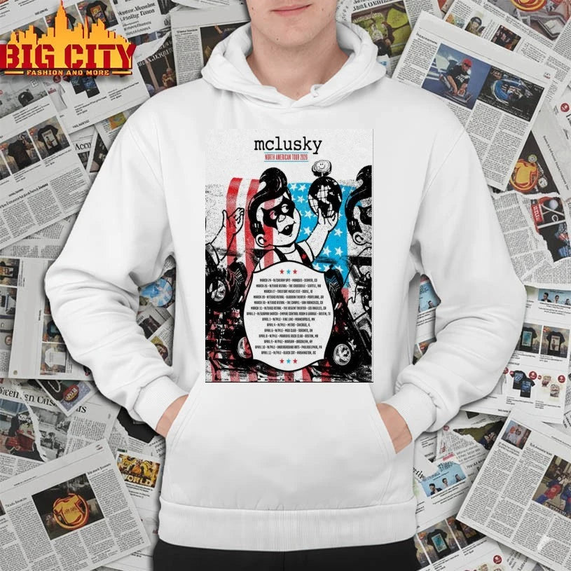 Top Mclusky North American 2026 Tour Poster Shirts