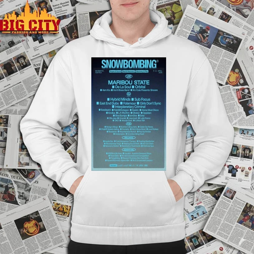 Top Snowbombing April 6-11 2026 Mayrhofen, Austria Poster Shirts
