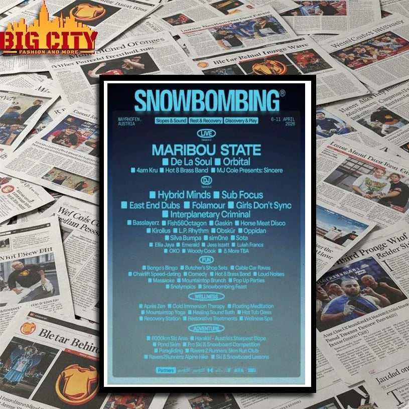 Top Snowbombing April 6-11 2026 Mayrhofen, Austria Poster Shirts