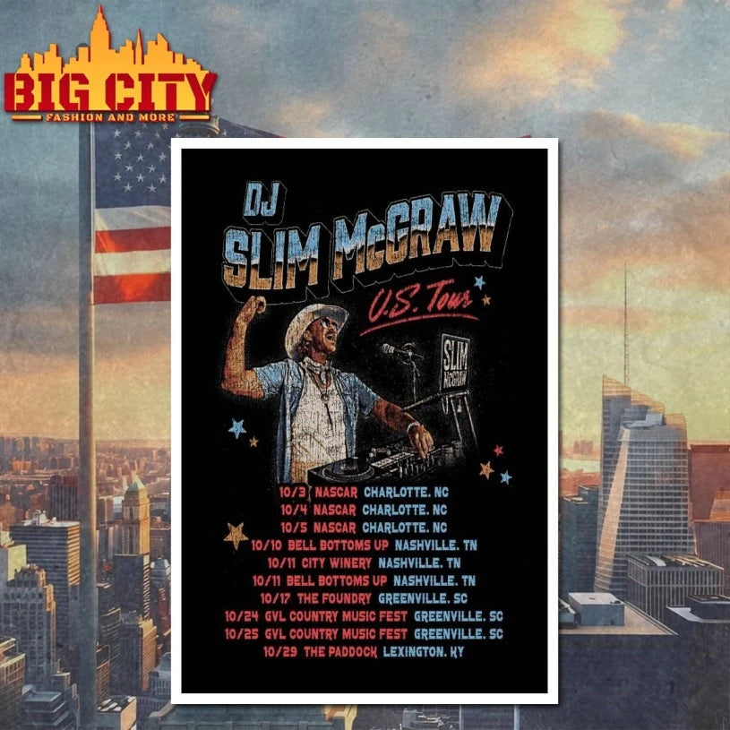 Tour DJ Slim McGraw 2025 Poster Shirt