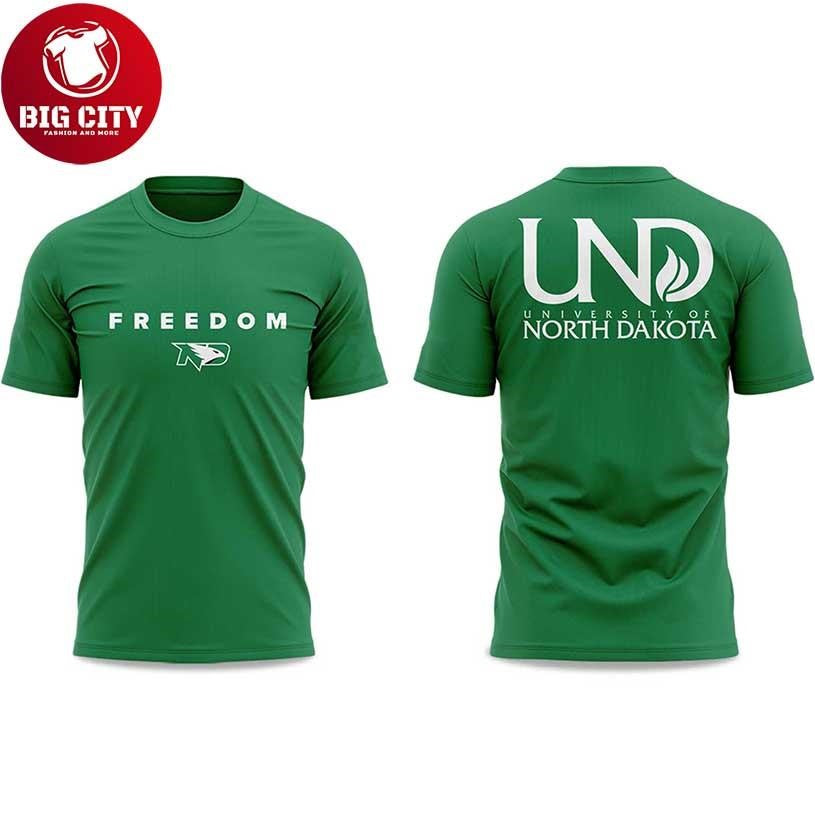 University of North Dakota Freedom 2025 New Two Sided Shirt