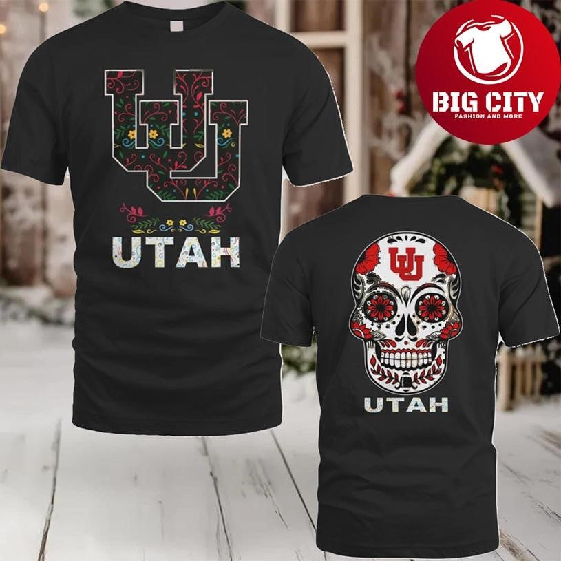 Utah Utes College Football Dia De Los Muertos 2025 New Two Sided Shirt