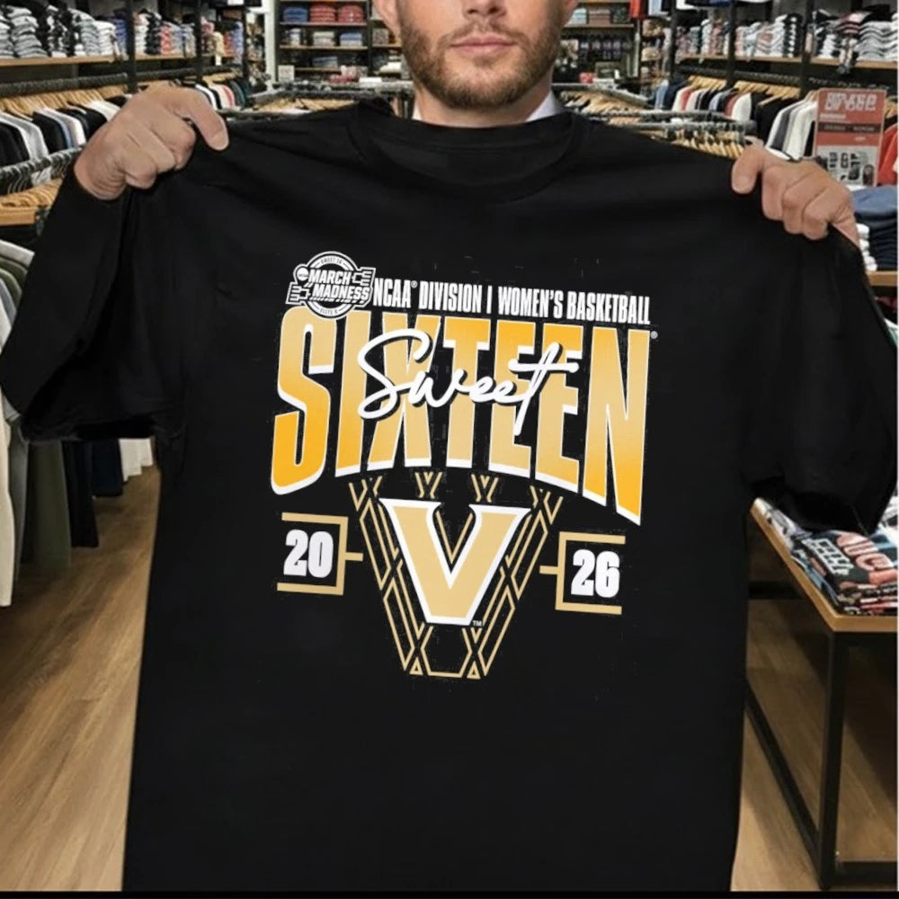 Vanderbilt Commodores 2026 NCAA Women’s Basketball Tournament March Madness Sweet 16 Shirt