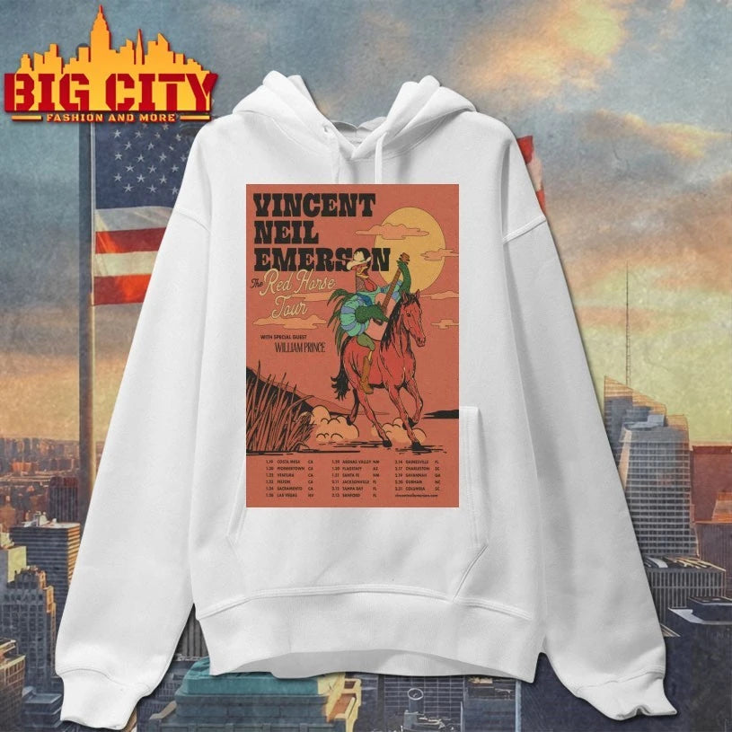 Vincent Neil Emerson The Red Horse Live Tour 2026 Poster Shirt