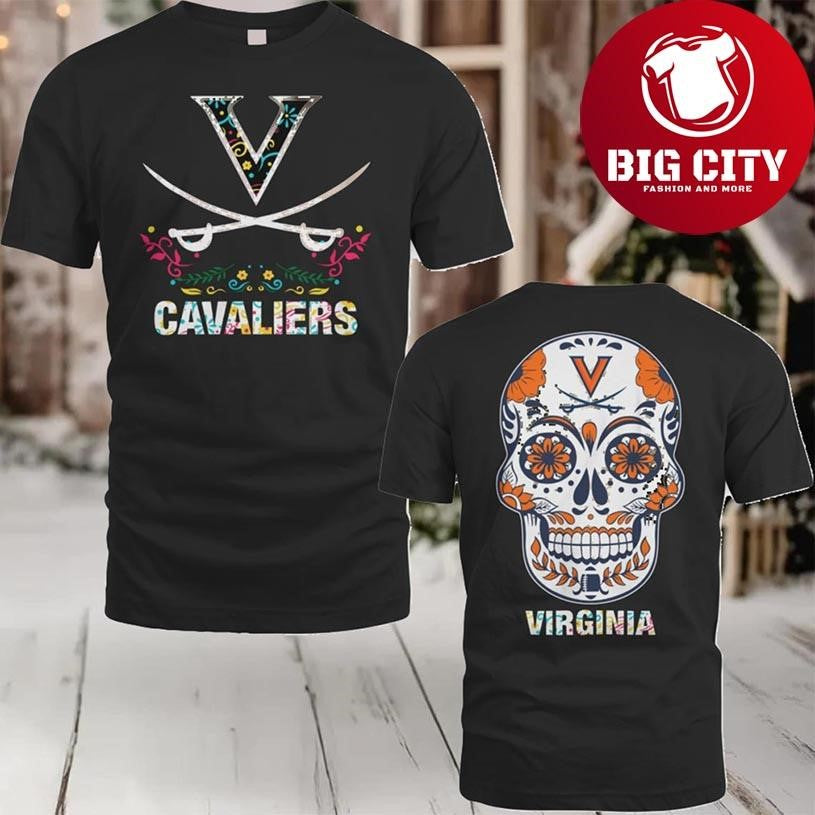 Virginia Cavaliers College Football Dia De Los Muertos 2025 New Two Sided Shirt
