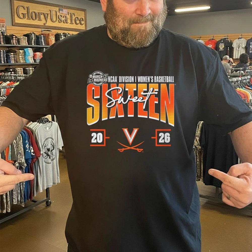 Virginia Cavaliers Women’s 2026 NCAA Women’s Basketball Tournament March Madness Sweet 16 Shirt
