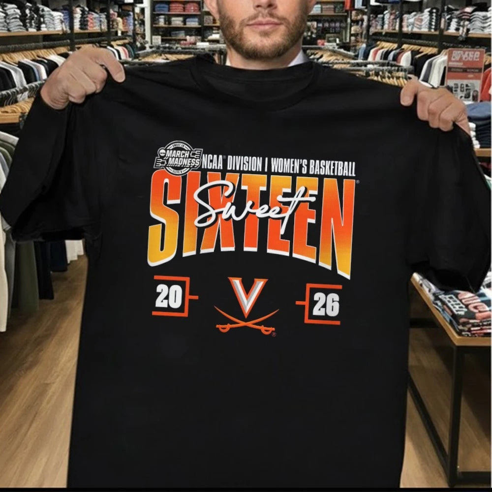 Virginia Cavaliers Women’s 2026 NCAA Women’s Basketball Tournament March Madness Sweet 16 Shirt