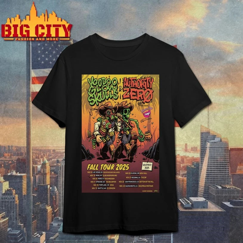 Voodoo Glow Skulls Authority Zero Fall Tour 2025 Poster Shirt