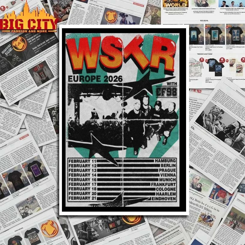 WSTR Band Europe Live 2026 Poster Shirts