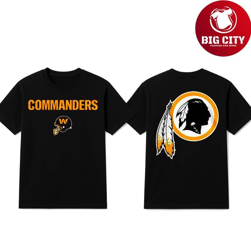 Washington Commanders Redskins Throwback Two Sided Shirt
