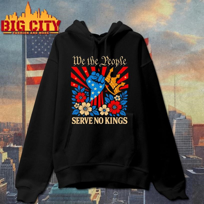 We The People Serve No Kings Stars Stripes America Patriotic 2025 New Shirt