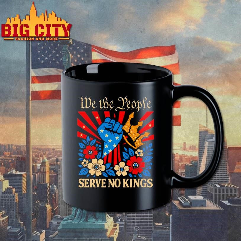 We The People Serve No Kings Stars Stripes America Patriotic 2025 New Shirt