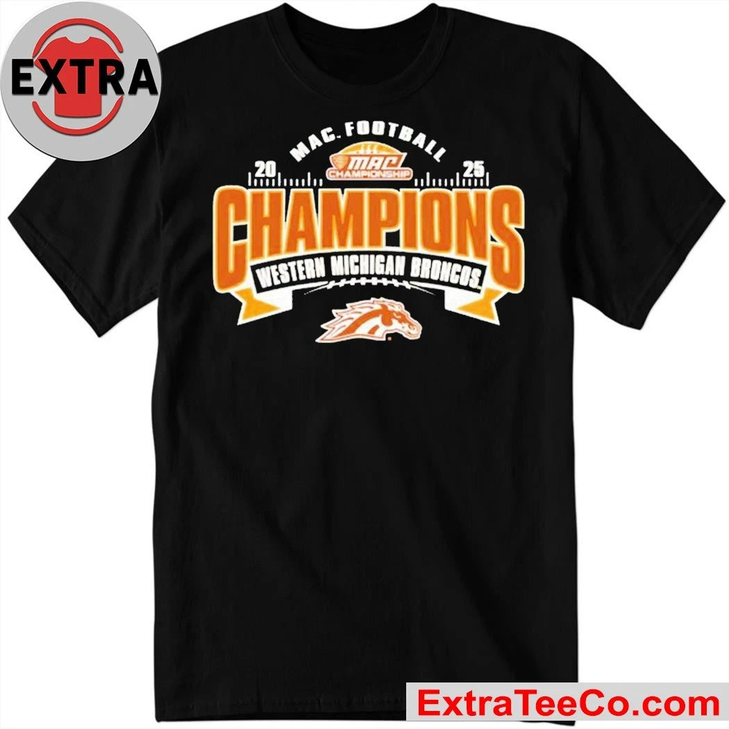 Western Michigan Broncos 2025 MAC Football Conference Champions Logo Shirt