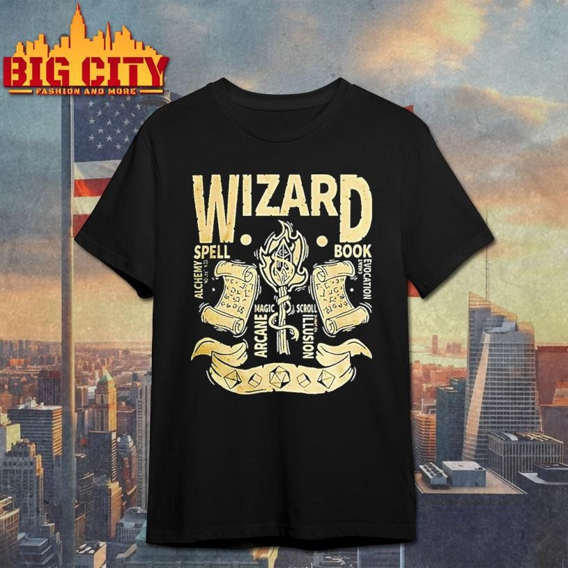 Wizard Grunge Dungeons and Dragons shirt