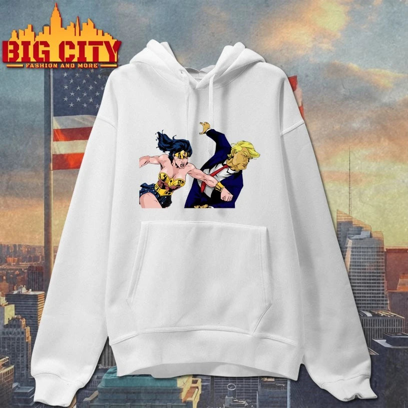 Wonder Woman Punching Donald Trump Face Shirt