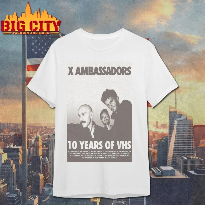X Ambassadors 10 Years Of VHS Tour 2025 Poster Shirt