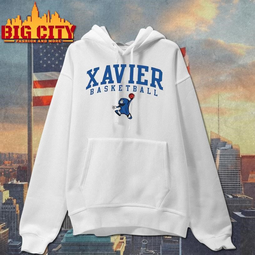 Xavier Musketeers Basketball Blue Blob shirt