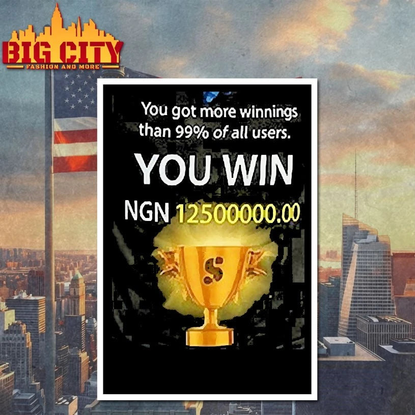You Got More Winnings Than 99% Of All Users You Win Ngn 12500000.00 Shirt